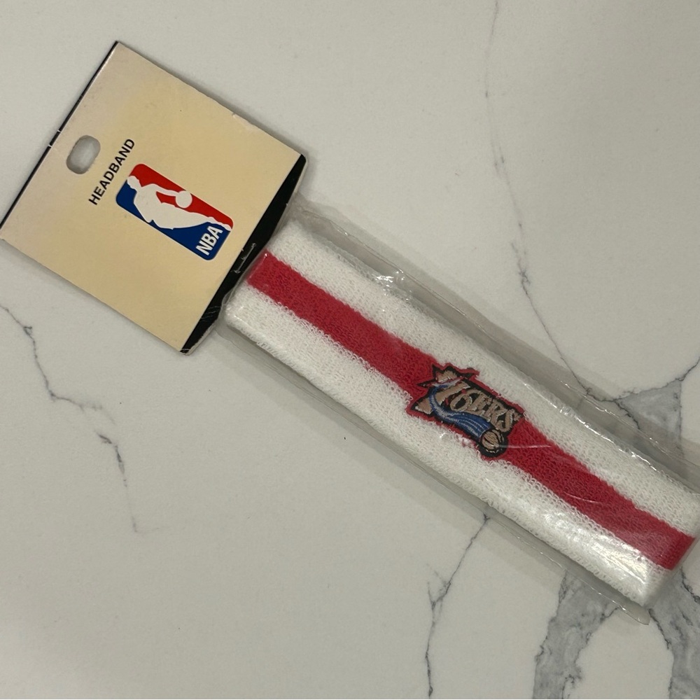 Vtg 90s NEW For Bare Feet NBA Basketball Headband Philadelphia 76ers